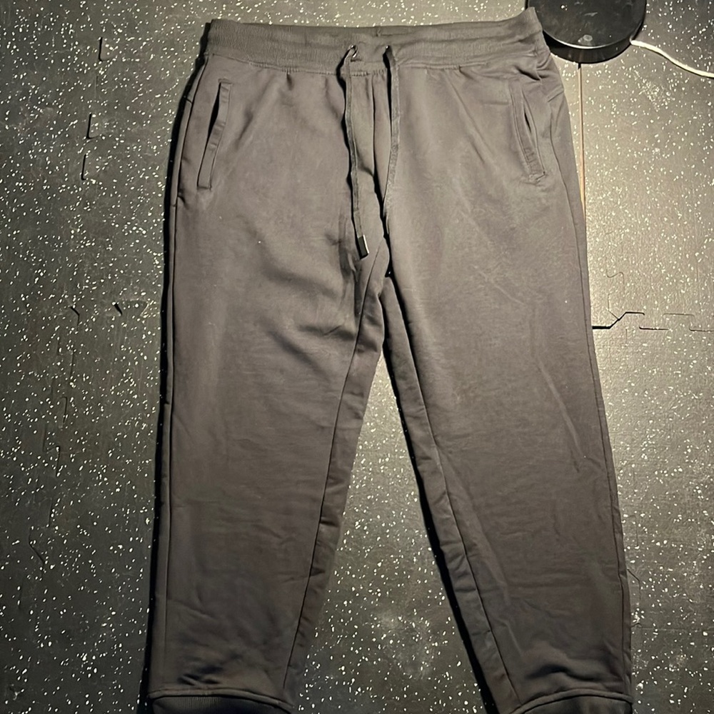 Solid Black Jogger Sweatpants